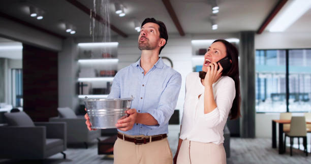 Water damage restoration process in MI